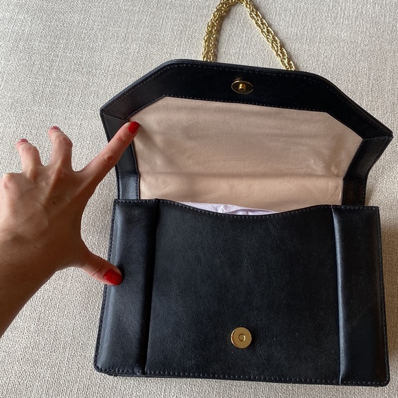 Banana Republic leather black handbag. New with tags - Picture 2 of 4